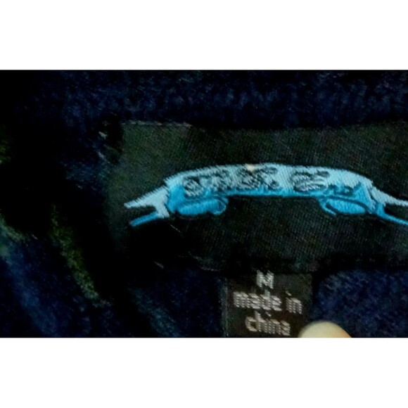 Y2K Grunge Rose Leopard Zip Hoodie Med Emo Goth Mall Punk VTG Full Zip Pockets - Picture 7 of 8